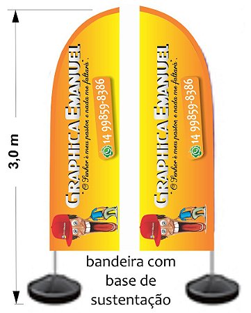 WIND BANNER/KIT COMPLETO BANDEIRA E BASE