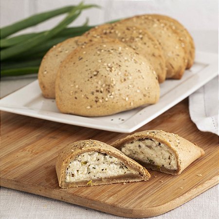 PASTEL DE FORNO QUEIJO MINAS COM CEBOLINHA (6 unidades - 120g  cada)
