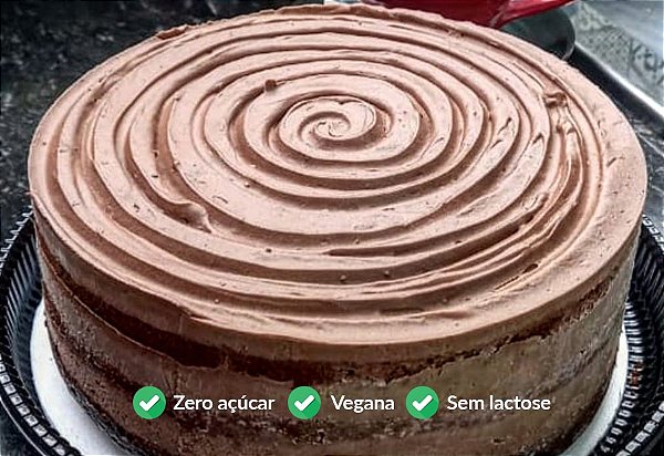 TORTA EXPLOSÃO DE CHOCOLATE - ZERO AÇÚCAR ( Aro 23 cm)