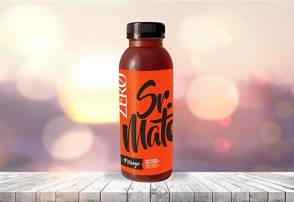 MATE SABOR PÊSSEGO - ZERO AÇÚCAR (12 UNIDADES - 300ML CADA)
