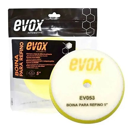 BOINA ESPUMA REFINO AMARELA 5" - EVOX