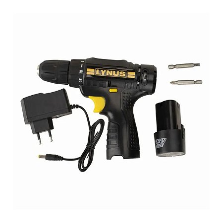 PARAFUSADEIRA/FURADEIRA 12V S/FIO LYNUS BIVOLT