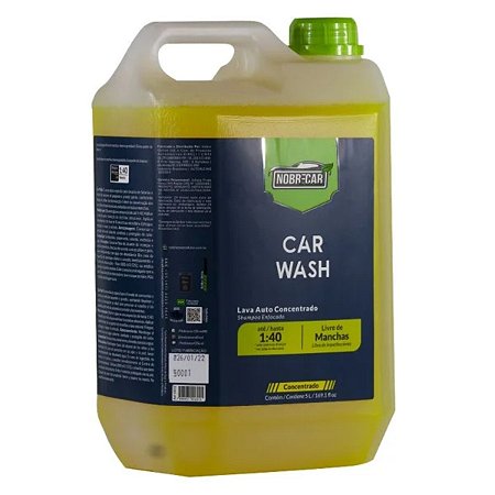 CAR WASH 5L- SHAMPOO CONCENTRADO - ATÉ 1:100- NOBRECAR