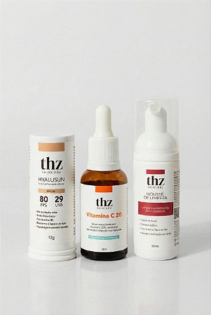 KIT SKIN ROUTINE - Vitamina C + Mousse + Stick com cor