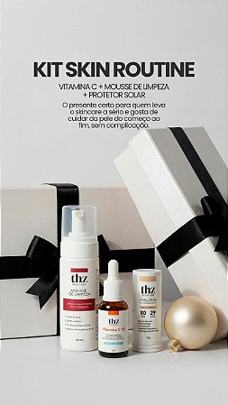 KIT SKIN ROUTINE - Vitamina C + Mousse + Stick com cor