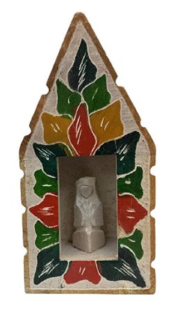Decoração Capela Pintados Com Santinha Em Pedra Sabão