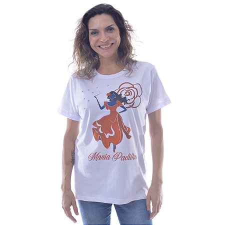 Camiseta Feminina Feita em Algodão Maria Padilha