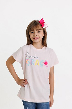 CAMISETA PEQUENINA GRAÇA ROSA