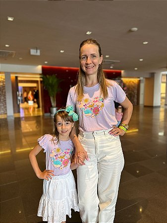 CAMISETA CRIAÇÃO CORAÇÃO - ADULTA - LILÁS