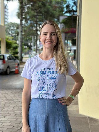 Camiseta EU ESCOLHO A BOA PARTE - Adulta (Feminina)