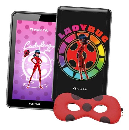 Tablet infantil Positivo Lady Bug 64GB Com Mascara e Bolsa