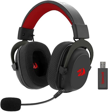 Headset Gamer Redragon Zeus Pro Wireless 7.1 H510-PRO Preto