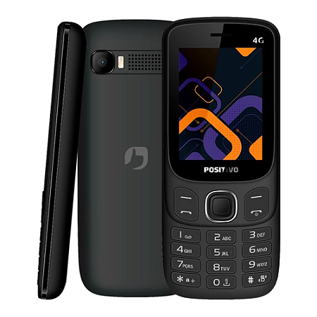 Celular Positvo P41, Tela 2.4”, 4G, Rádio FM, Dual SIM Preto