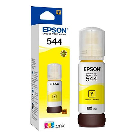 Garrafa De Tinta Original Epson Ecotank T544 Amarelo T544422