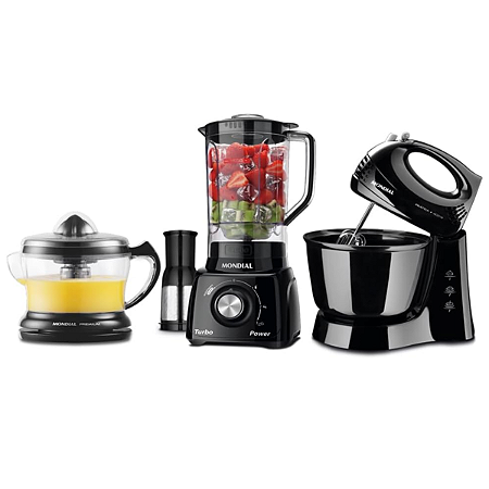 Conjunto Mondial Liquidificador Batedeira Espremedor 220v