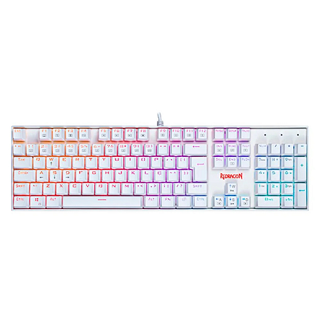 Teclado Mecânico Gamer Redragon Mitra Lunar RGB Switch White