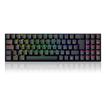 Teclado Mecânico Gamer Zed Pro Rgb Preto Switch Marrom