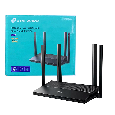 Roteador TP-Link EX141 Wi-Fi 6 Dual Band Gigabit 4 Antenas