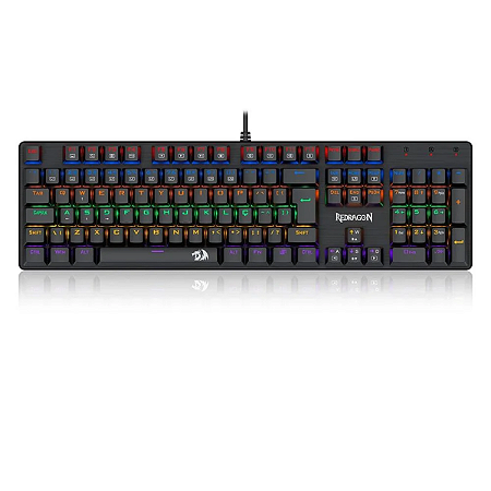 Teclado Mecânico Redragon Valheim Rainbow K608-R PT-Brown