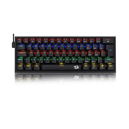 Teclado Mecânico Redragon Fizz RGB ABNT2 K617-R-B PT Brown