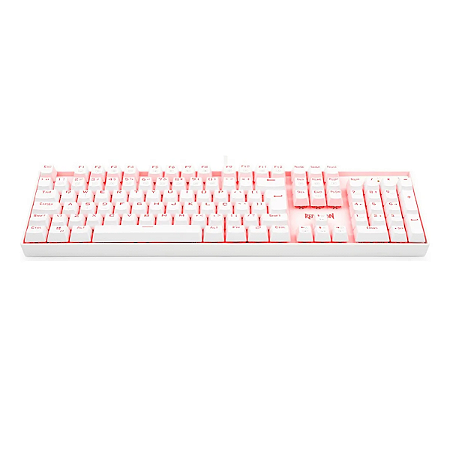 Teclado Mecânico Redragon Mitra Branco Switch Azul K551W