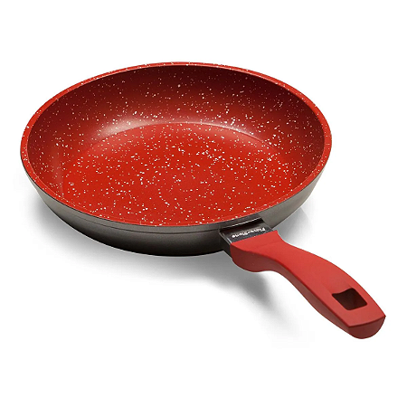 Panela Sauté Polishop 24cm Vermelha Antiaderente Premium