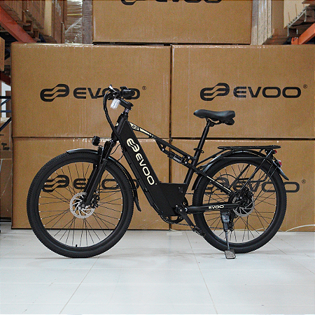 Bike Elétrica Evoo Tank 500W 48V Freio Disco Aro 26 Preto