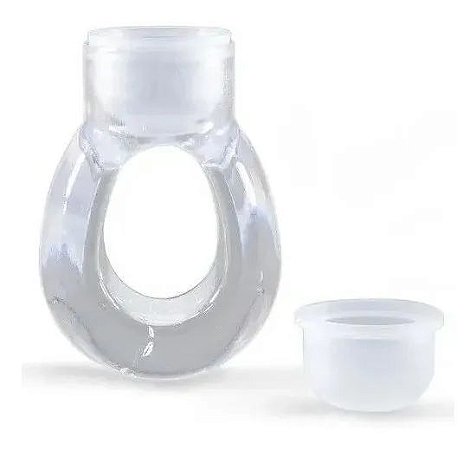 ANEL ACRÍLICO PARA HENNA TRANSPARENTE- COM BATOQUE DESCARTÁVEL