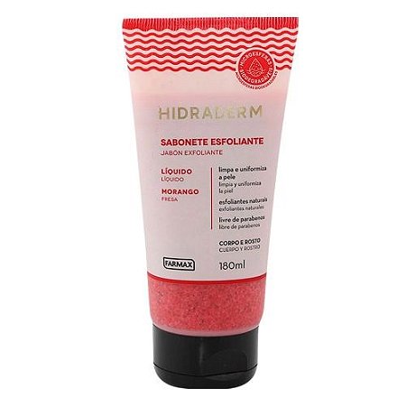 SABONETE ESFOLIANTE HIDRADERM- MORANGO 180ML