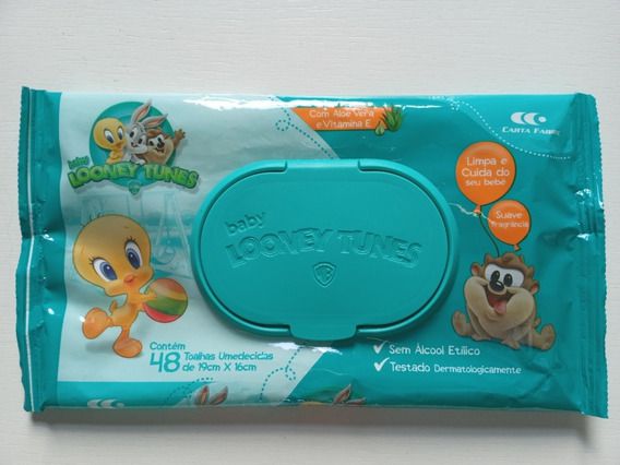 LENÇO UMIDECIDO BABY LOONEY TUNES- 48UN