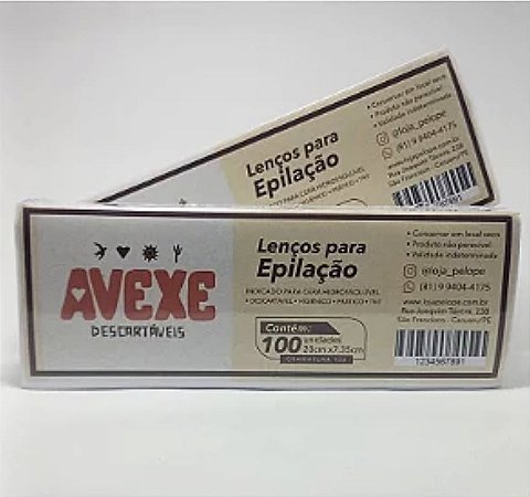 LENÇOS EPILATÓRIO TNT C100 UNIDADES 7,35CM X20CM