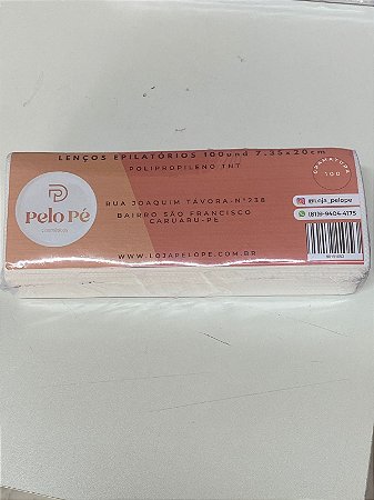 LENÇOS EPILATÓRIO TNT C100 UNIDADES 7,35CM X20CM