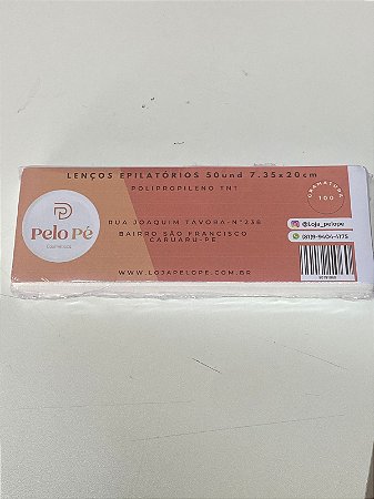 LENÇOS EPILATÓRIO TNT C50 UNIDADES 7,35CM X20CM