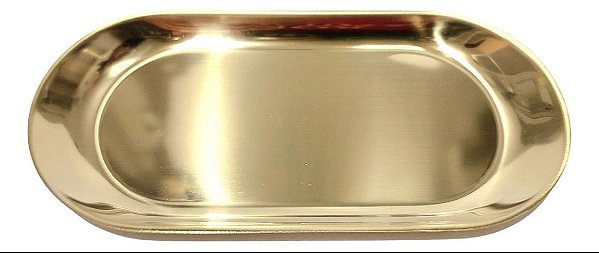 BANDEJA DOURADA DECORATIVA 10CM X 23CM