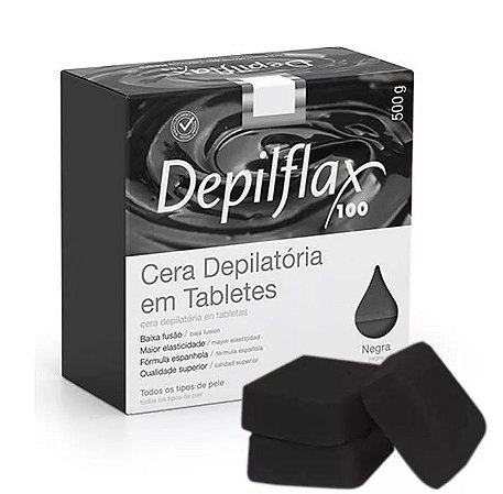 CERA QUENTE DEPILFLAX NEGRA 500G