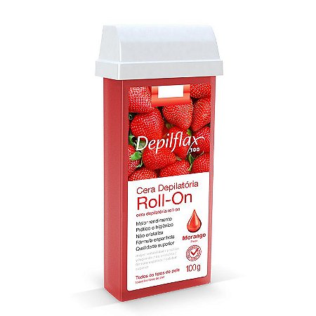 Cera Refil Roll On Depilflax Morango 100g