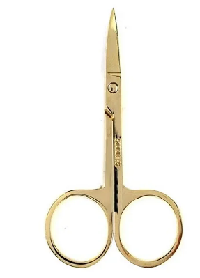 TESOURINHA DOURADA PONTA SEMI CURVA