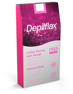 FOLHAS P/ DESIGN DE SOBRANCELHAS DEPILFLAX ROSA C/20 UN