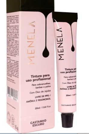 TINTURA PARA SOBRANCELHAS MENELA CASTANHO ESCURO 20G