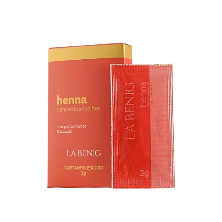 HENNA REFIL LA BENIG CASTANHO ESCURO 3,0g