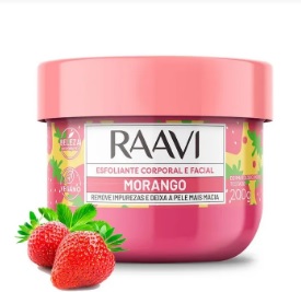 RAAVI CREME ESFOLIANTE MORANGO 200 G