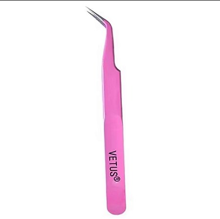 PINÇA CÍLIOS ROSA CURVADA CS17