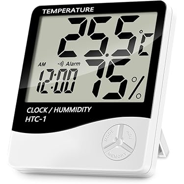Termo Higrômetro Digital com Relógio
