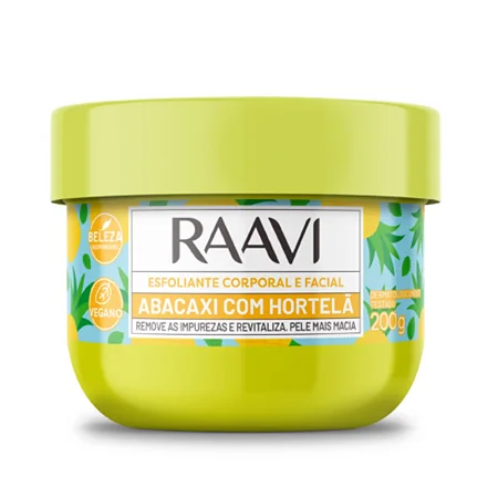 RAAVI CREME ESFOLIANTE ABACAXI COM HORTELA 200G