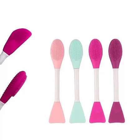 ESCOVINHA FACIAL COLORIDA COM ESPATULA