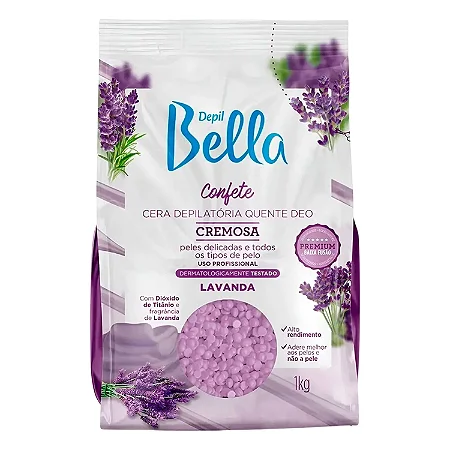 Cera  Confete Lavanda Depil Bella 1 Kg