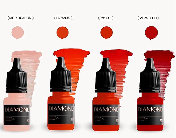 Kit Com 4 Pigmentos  Diamond - Labios