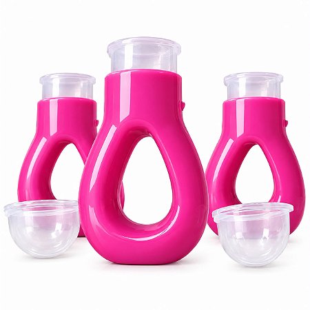 ANEL ACRÍLICO PARA HENNA ROSA PINK - COM BATOQUE DESCARTÁVEL