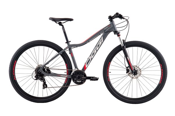 Bicicleta OGGI Float 5.0 2024 Shimano Tourney de 24V VERMELHA