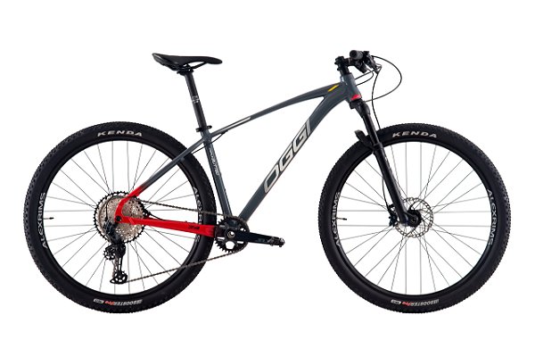 Bicicleta OGGI Big Whell 7.4 Shimano SLX de 12V 2024 CINZA\VERMELHO